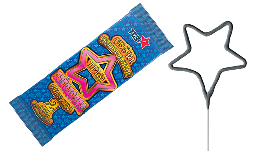  Бенгальские свечи фигурные 2 шт "Звездочка"  в Крыме